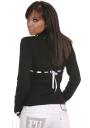 Black polo-top with satin ribbon Z-08/09