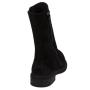 Women's black suede leather boots 20405