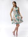 Women's dress with floral print 6192-110