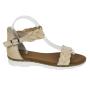 Women's beige leather sandals 33663