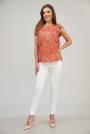 Women's elegant trousers fitted in white color 62103-100