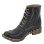 Women's brown leather scratches effect boots