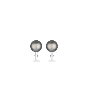 Silver Earrings with natural pearls from Tahiti TA09B Swan