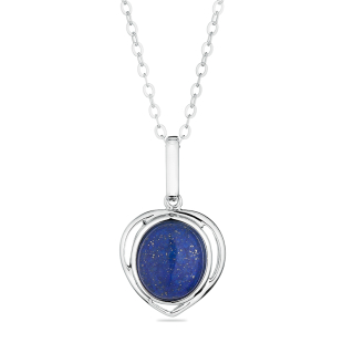 Silver necklace with blue lapis GL1040N Swan