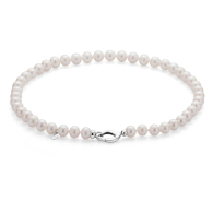 Fresh water white pearls necklace 10-11mm R1174NW Swan