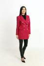 Women's wool coat in cyclamen color 42115-702