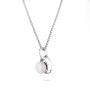 Silver necklace with natural white pearl SP0298W Swan