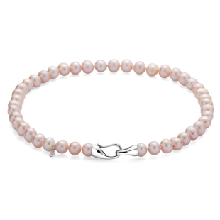 Fresh water pink pearls necklace 10-11mm R1053NR Swan