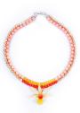 Colier din orhideea naturala, perle de cultura si mallorca, coral Little Star Dannyra Jewels