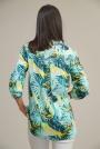 Women's blouse in green flower print 4264-515