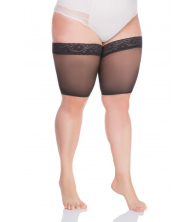 Plus size black lycra thights protectors model 102 LIDA