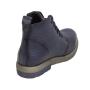 Women's blue leather boots with warm lining 20431