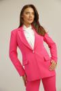 Women's double-breasted jacket in dark pink color 42208-709