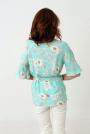 Women's casual floral tunic with belt 82324-515