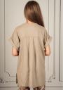 Set for women beige button down tunic and linen trousers Avangard