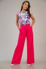 Women's cropped pants cyclamen color 62307-703-3