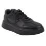 Women's sneakers in black natural leather 3018NERO