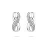 Women's silver earrings in the shape of the infinity sign JT030E Swan