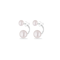 Silver Earrings with natural white pearls CA5048E Swan