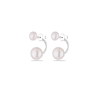 Silver Earrings with natural white pearls CA5048E Swan