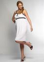 Knited White Dress with Black Buttons Z