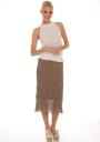 Ladys' Skirt Beige with Hemstitch Knit in Beige Z-2011/2012