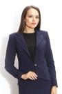 Dark blue suit of high waist and jacket