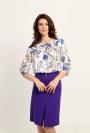 Women's blouse of purple flowers 82306-117