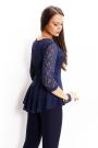 Lace tunic in blue color