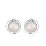 Silver Earrings with natural white pearls SE0253W Swan