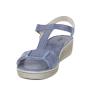 Women's casual low leather sandals in blue color 4626-166BLUE