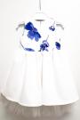 White children's blue flower dress