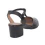 Women's sandals made of natural leather in black color 224NERO