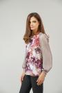 Women's multi-colored blouse with wide sleeves 82124-910