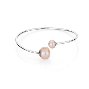 Stainless steel bracelate with pink pearls BR01BR Swan