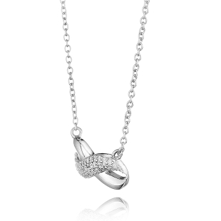 Women's silver necklace in the shape of the infinity sign Swan JT030N