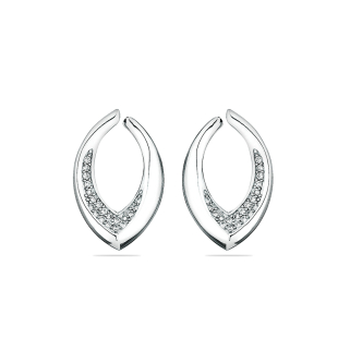 Silver Earrings JT8292E Swan