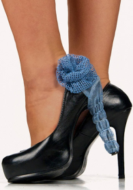 Blue shoes accessory with roses Glezli Girls 