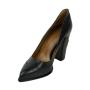 Women's black leather Oxford pointed shoes 32424