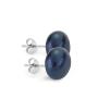 Silver earrings with freshwater black pearls 11-12 mm CAA011B Swan