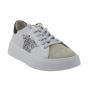 White women's low sneakers with silver star 310WHITE