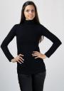 Black High Collar Blouse Basic Line