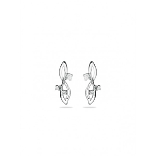 Silver Earrings with zircons JT7727E Swan