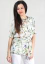 Ladies flowers print tunic with belt  RUMENA