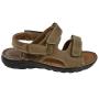 Men's light brown leather open toes sandals