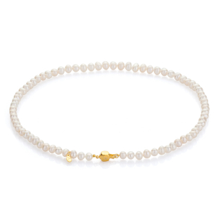 Fresh water pearl necklace 5,5-6mm R172NWG Swan