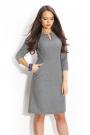 Ladies dress of gray jacquard