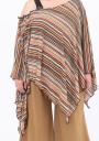 Maxi tunic with asymmetrical cut stripes Ilina