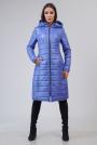 Women's winter jacket with a hood in light blue color 22204-409