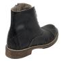 Women's brown leather scratches effect boots